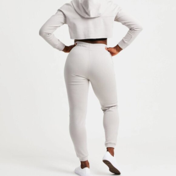 AYBL Everyday Comfy Sweatpant High Waist Joggers in Dove Gray / Tan Size Small - Picture 2 of 13